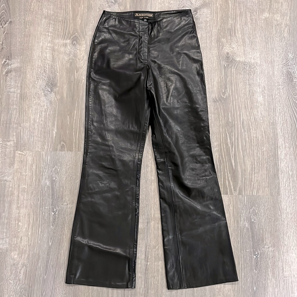 Vintage Ambition New York Leather Bootcut Pants